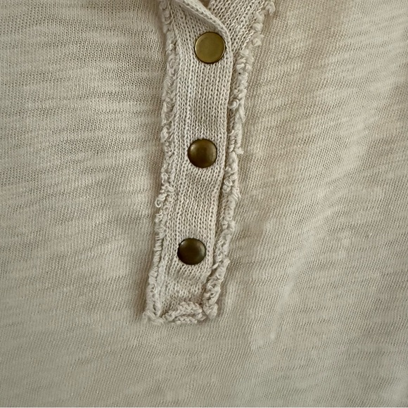 5 for $25❗️Free People Phoebe jersey henley top in ivory - Picture 13 of 13